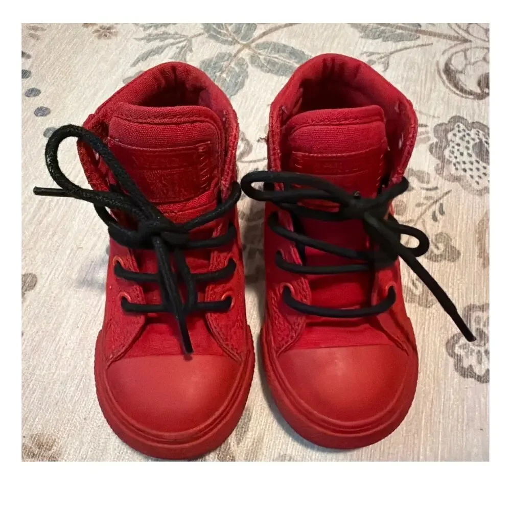 Converse Chuck Taylor All Star Hi Guard Red Toddler Size 7